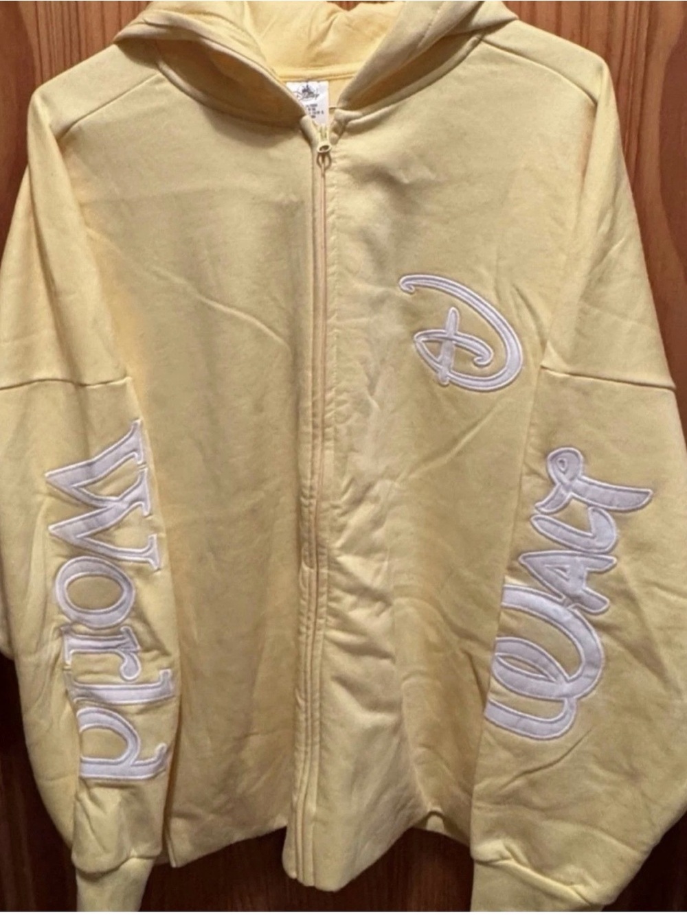 2026 Disney Parks Walt Disney World Yellow Zip-Up Hoodie | Adult Butter Yellow M